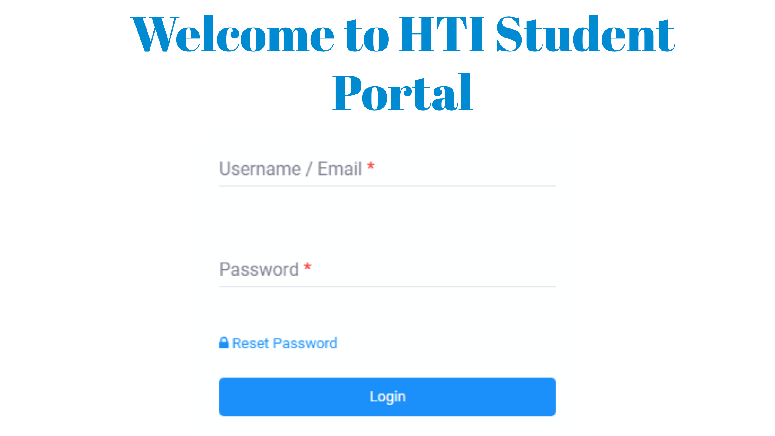 HTI Student Portal